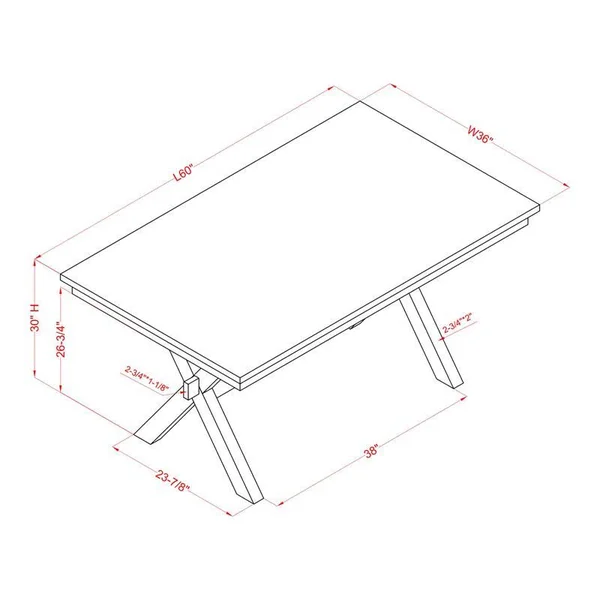 Furniture of America Egretta Transitional Wood Dining Table in Gray and White - IDF-3163WG-T