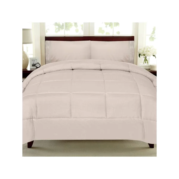Twin 4 Piece Bed-in-a-Bag Comforter & Sheet Set, Cream