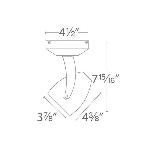 WAC 820 Impulse LED Monopoint - MO-LED820S-830-BK