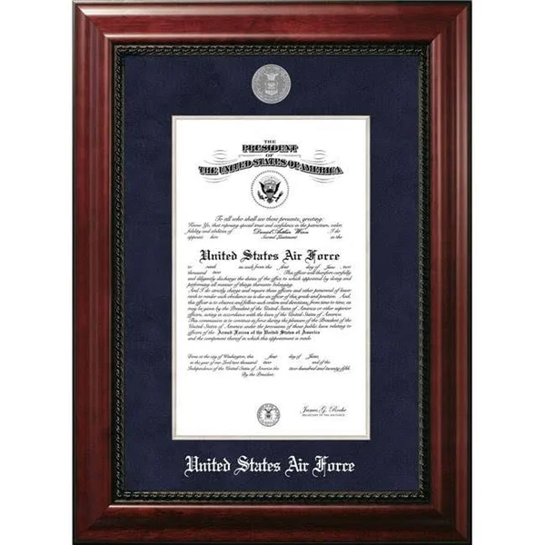 Patriot Frames Air Force 10x14 Certificate Executive Frame with Silver Medallion AFCEx002x22