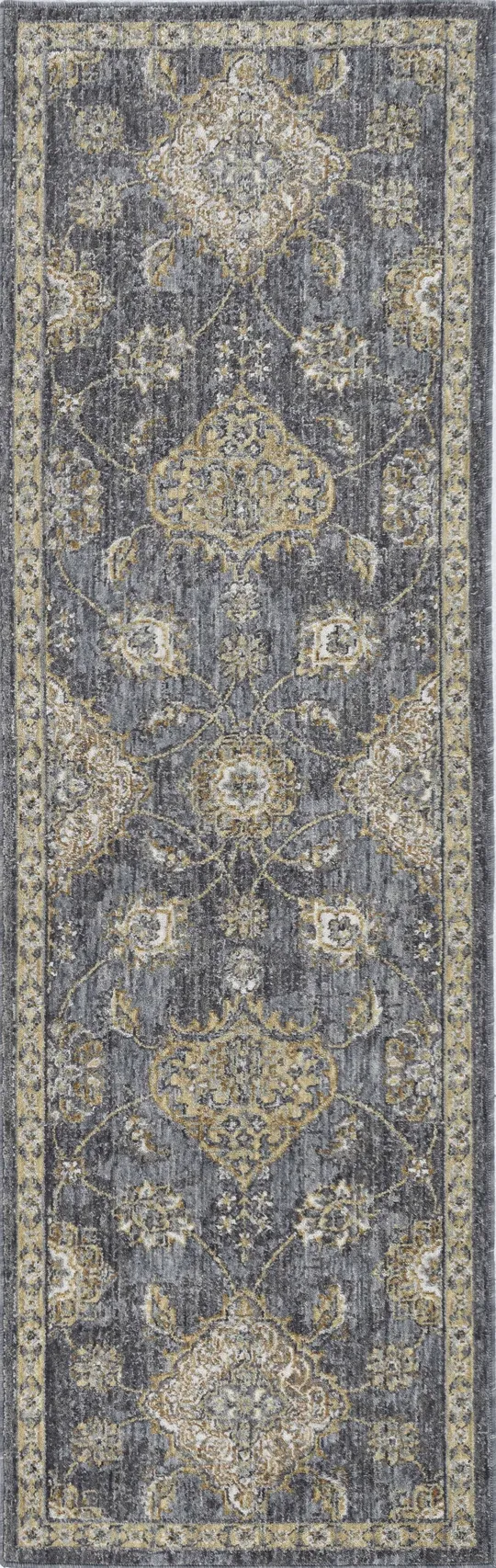 63x22 x 91x22 Slate Grey Wool Rug