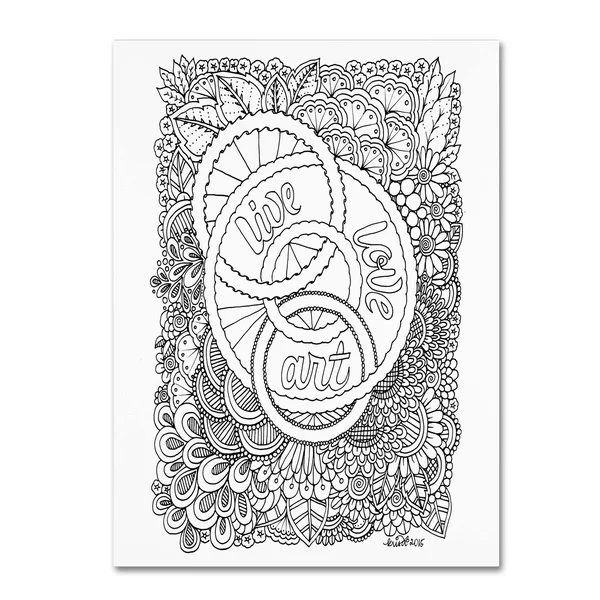 KCDoodleArt 'Enchanted Gardens 8' Canvas Wall Art 35 x 47 Inches
