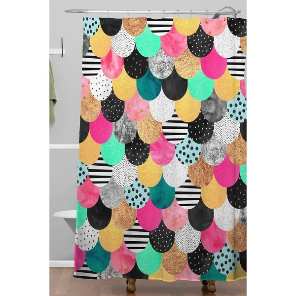 Deny Designs Elisabeth Fredriksson Colorful Mermaid Shower Curtain - 69x22 x 72x22