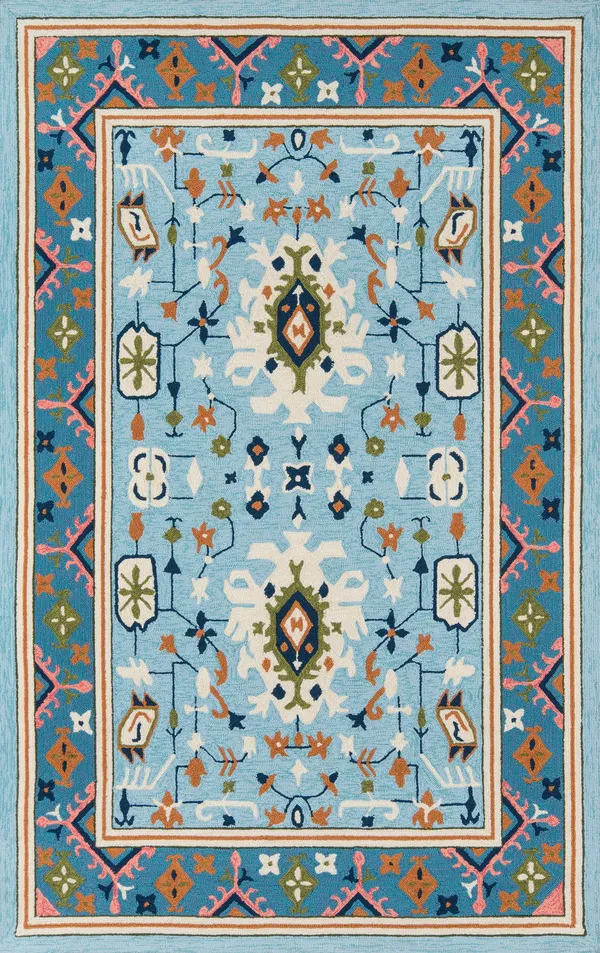 Momeni Veranda VR-71 Blue Rug - 3 ft 9 in x 5 ft 9 in
