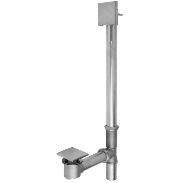Jaclo 20x22 Bottom Outlet Standard Toe Control with Square Faceplate Tub Waste in Polished Nickel - SKU: 365-539-PN