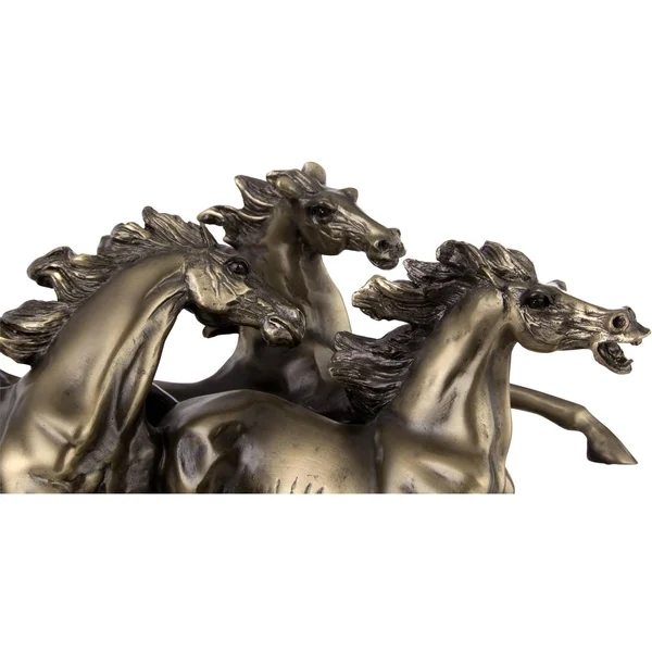 Kensington Hill Galloping Western Stallions 14x22 Wide Table Sculpture