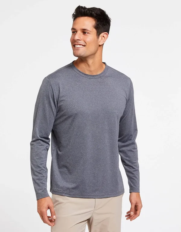 Sun Protective Long Sleeve T-Shirt UPF50+ for Men, UV Protection Dark Navy
