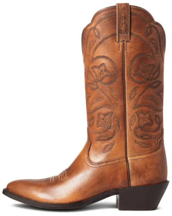 Ariat Women's Heritage Copper Brown R-Toe Western Boots
