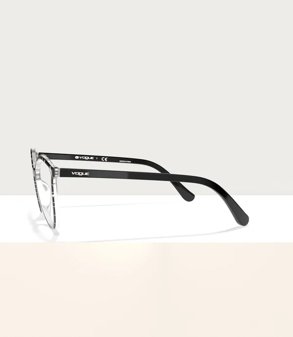 Vogue VO5254 Eyeglasses - Top Black/Text White Transp (2698)