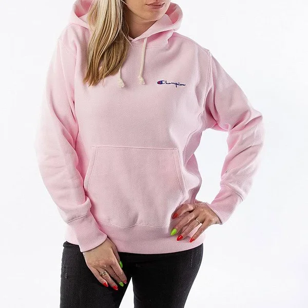 Champion Small Script Hooded Sweatshirt - Pink - Hoodies
