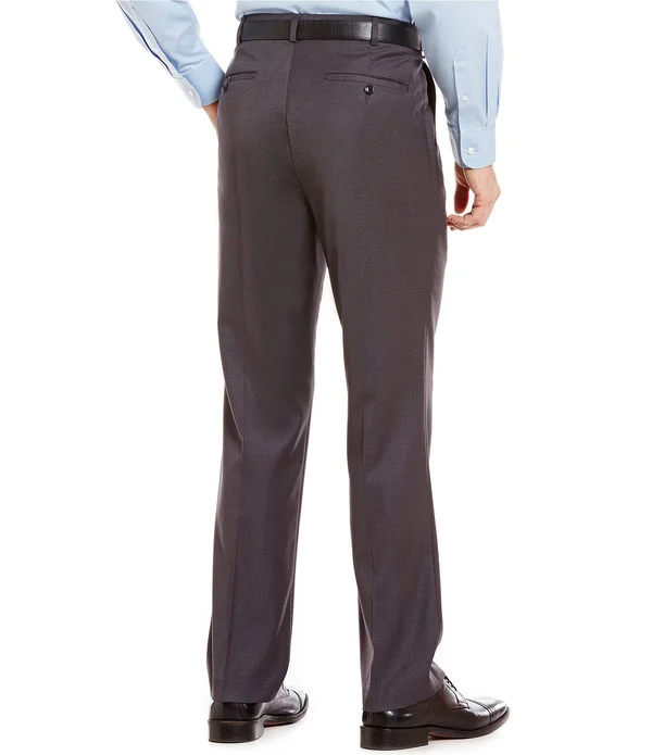 Roundtree Yorke Big Tall Travel Smart Comfort Classic Fit Flat Front Non-Iron Twill Dress Pants - 48 29