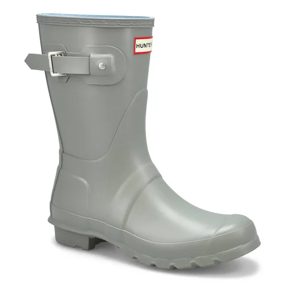 Hunter Original Short Women's Rain Boots Tundra Grey : 9 M
