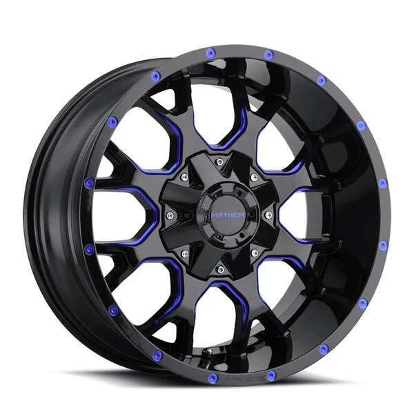 Mayhem Warrior (8015) Blk W/Prism Blue 20x, Black