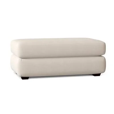 ELISA 49x22 Rectangle Standard Ottoman Wayfair Custom Upholstery Body Fabric: Bull Natural