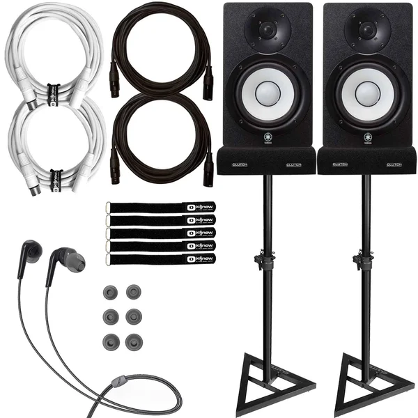 (2) Yamaha HS5 5x22 Powered Studio Monitors with Mee