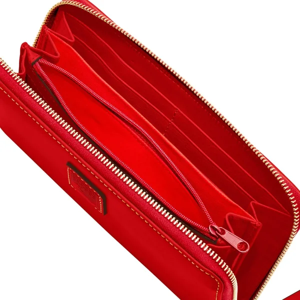 Dooney & Bourke Florentine Large Zip Around Wristlet, Red