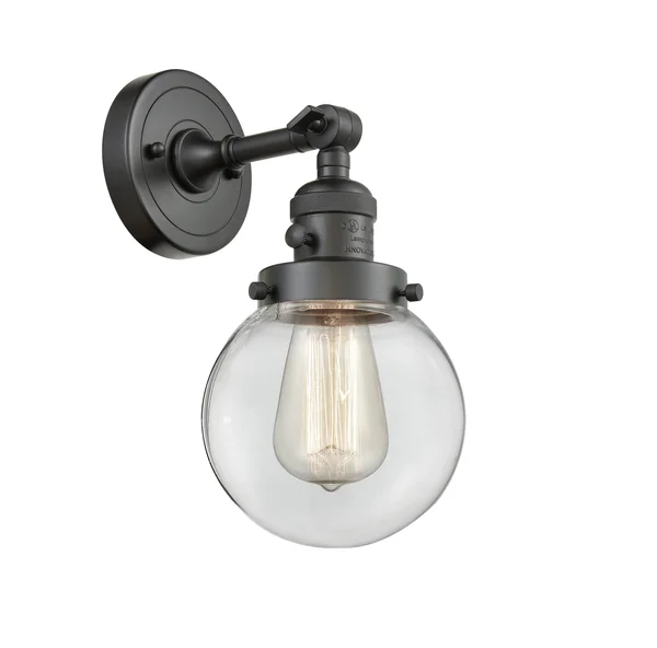 Innovations Lighting 203SW-OB-G202-6 Beacon Wall Sconce Oil Rubbed Bronze