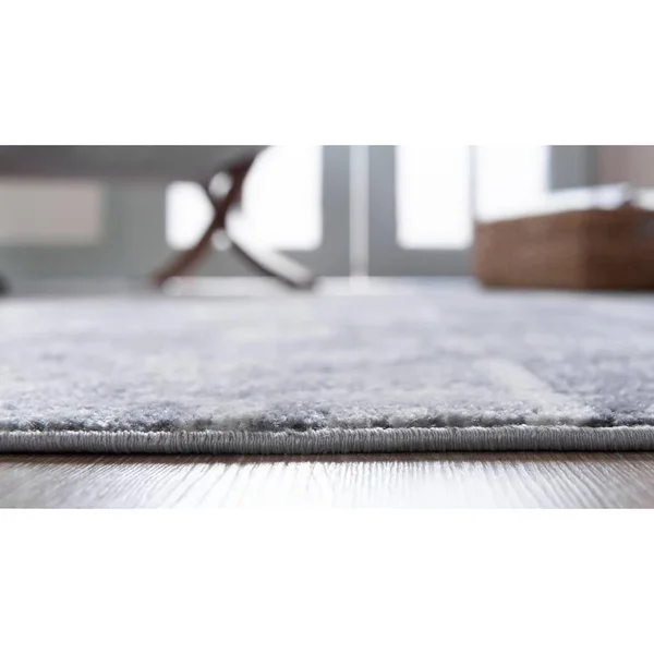 Unique Loom Portland Depoe Gray 2 ft. 2 in. x 12 ft. Runner Rug