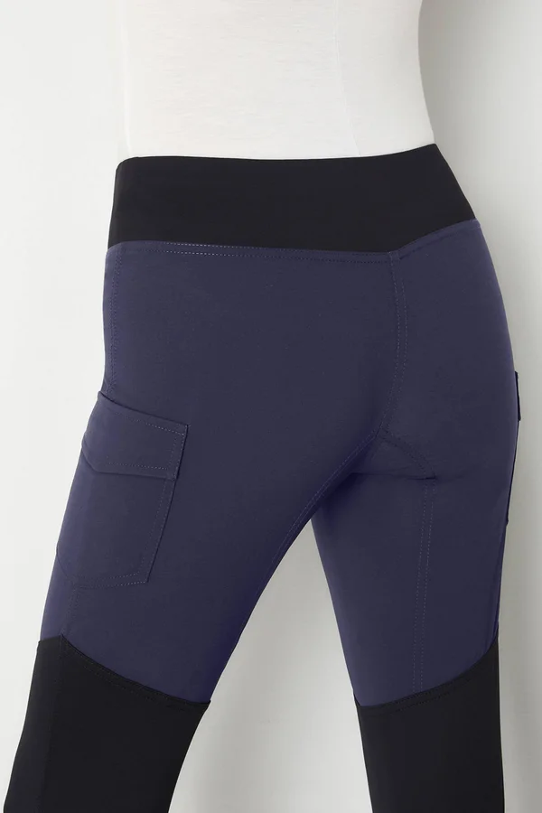 Contrast Panel Legging, Anatomie Navy with Black, Xs