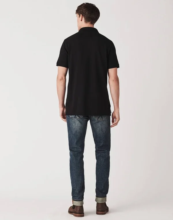 Crew Clothing Classic Pique Polo Shirt, Black