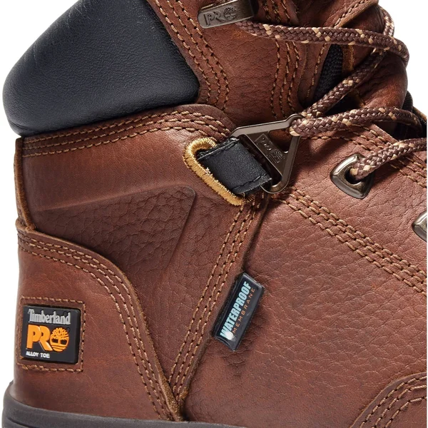 Timberland Pro Men's 6 in. Helix Alloy Toe Waterproof Work Boot - Brown