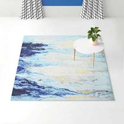 Coughlin Abstract Blue Area Rug Hashtag Home Rug Size: Rectangle 8&6x22 x 11&6x22