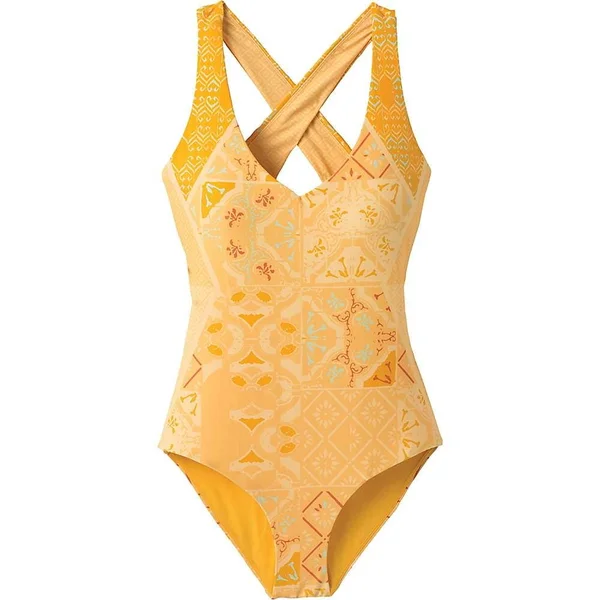 Prana Ella One Piece Swimsuit-Women's S Bone Camelia