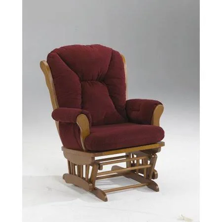 Escolta Wooden Rocker Glider Loon Peak Body Fabric: Platinum Ivory-20087 - Frame Color: Espresso