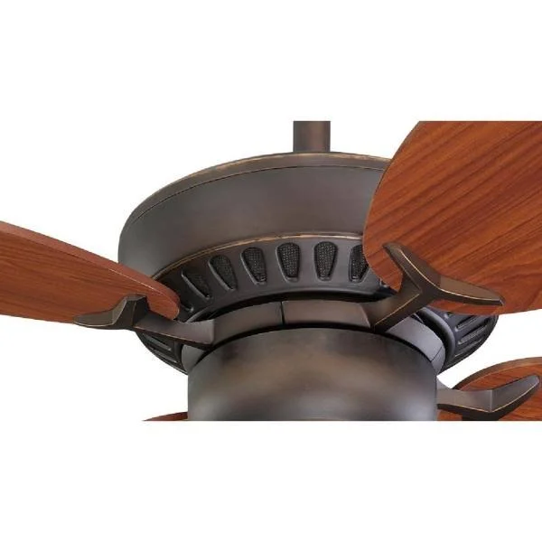 Monte Carlo Fans Colony II 28x22 Mini Indoor Ceiling Fan - Roman Bronze - Teak Blades
