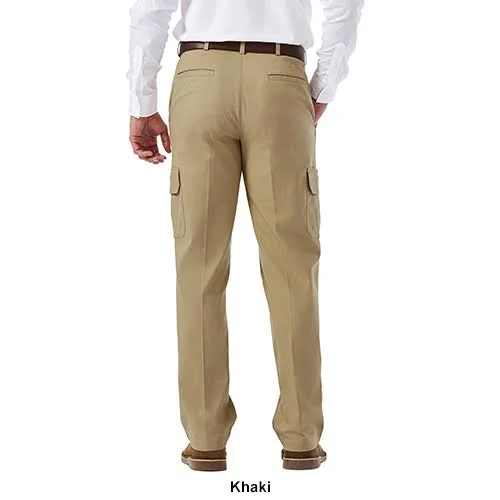 Mens Haggar Comfort Stretch Gentleman&s Cargo Pants Black