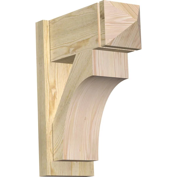 Ekena Millwork OUT08X18X22WTL03RDF 8x22W x 18x22D x 22x22H Westlake Rough Sawn Arts and Crafts Outlooker, Douglas Fir