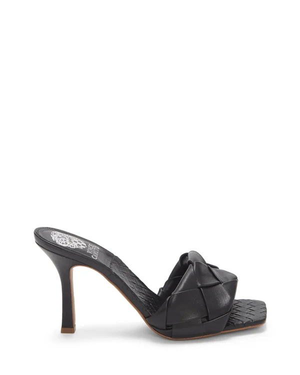 Vince Camuto Women's Brelanie Woven Slide Dress Sandals - Black