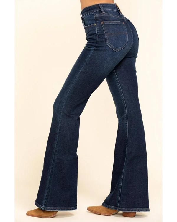Lee Women's Medium High Rise Vintage Modern Flare Jeans