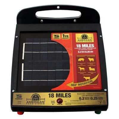 American FarmWorks American FarmWorks 18 Mile Solar Low Impedance Fence Charger - ESP18M-AFW