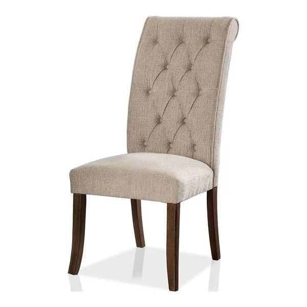 Furniture of America Landon Side Chair (Set of 2) in Antique Oak