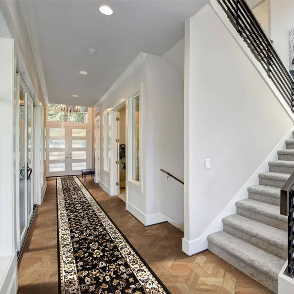 runrug USA Persian Black Hallway Carpet Rug Runner Length: 38 foot - WI