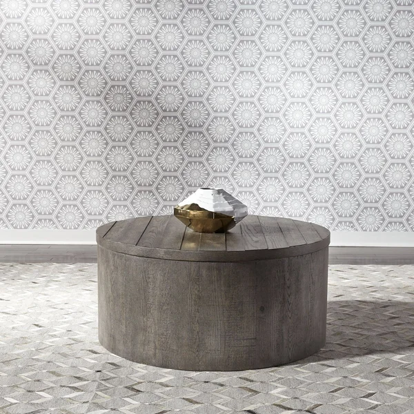 Liberty Furniture Modern Farmhouse Drum Cocktail Table