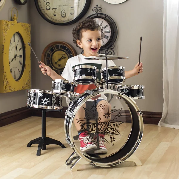 BCP Kids Toy Musical Instrument 11 Piece Kids Drum Set w/ Bass Drum