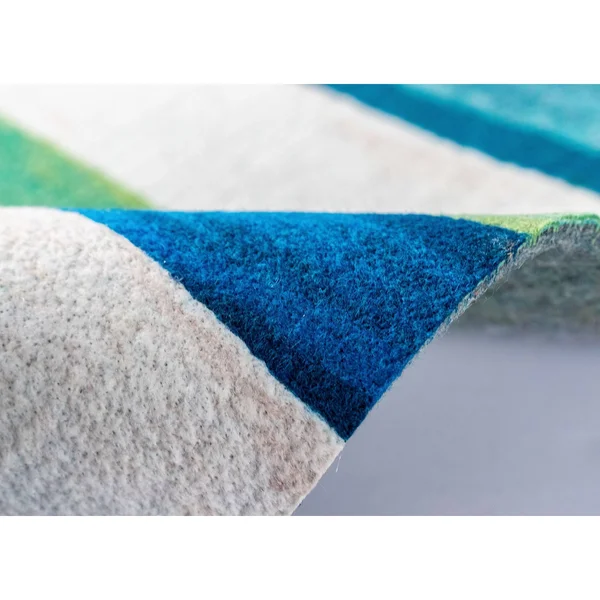 Liora Manne Visions II Painted Stripes Indoor/Outdoor Rug Blue 42x22 x 66x22