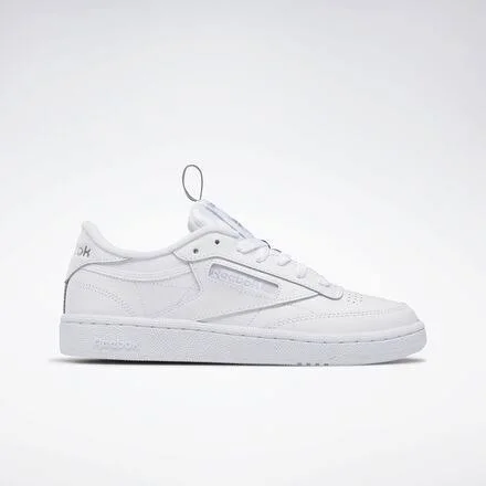 Reebok Club 85 Mu Shoes White/Metallic Silver/White Size 6.5