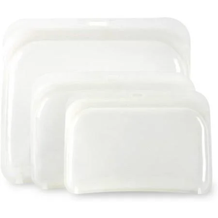 Reusable Silicone Food Storage Bags Easy Fill Food Bag - 3 Pieces, Plastic and BPA Free, Eco-Friendly, Save The Environment, Wom
