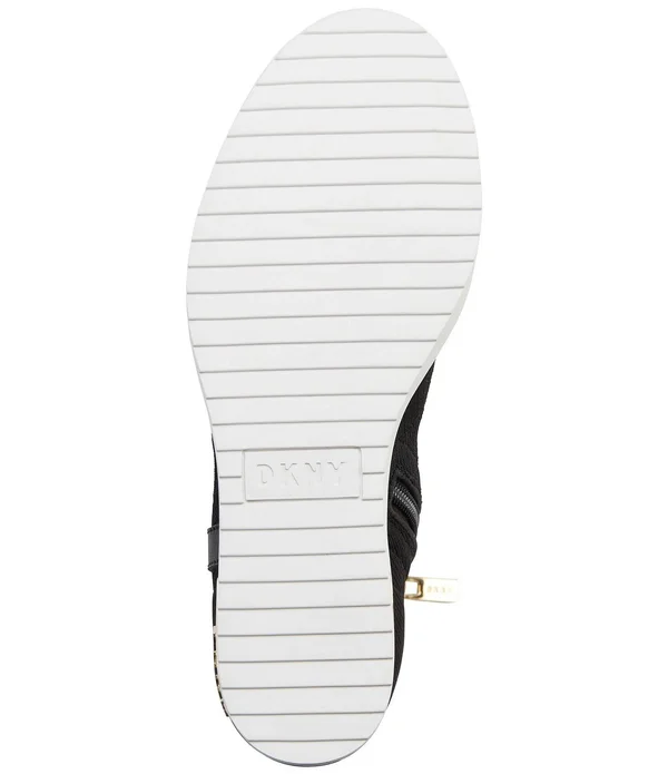 Dkny Cali Logo Wedge Sneaker Booties - 8M
