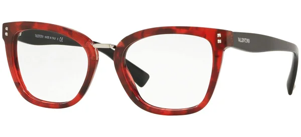 Valentino VA3026 Pillow Eyeglasses - 50-19-140, 5020-HAVANA Red