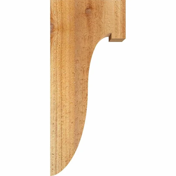 Ekena Millwork COR06X08X20DEL00RWR 6x22W x 8x22D x 20x22H Del Monte Rough Sawn Corbel, Western Red Cedar