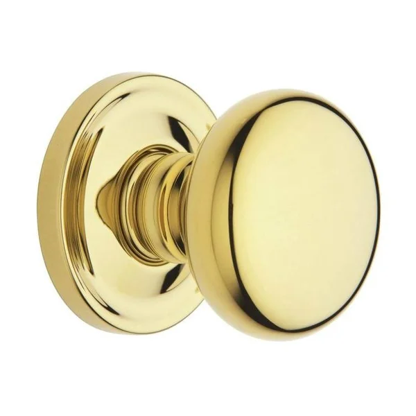 Baldwin 5015003IDM Classic Half Dummy Door Knob, Polished Brass
