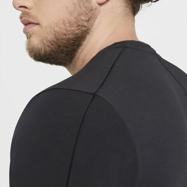 Nike Yoga Men's Short-Sleeve Top Size S Tall (Black) BV4034-010