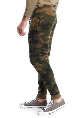 True Craft Men's Sherpa Lined Fleece Joggers - Camouflage - S