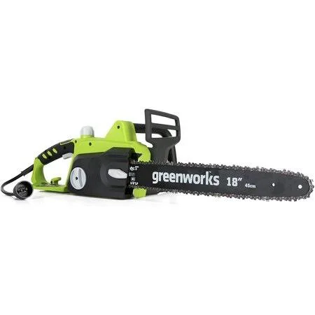 Greenworks 14.5 Amp 18-inch Corded Electric Chainsaw, 20332