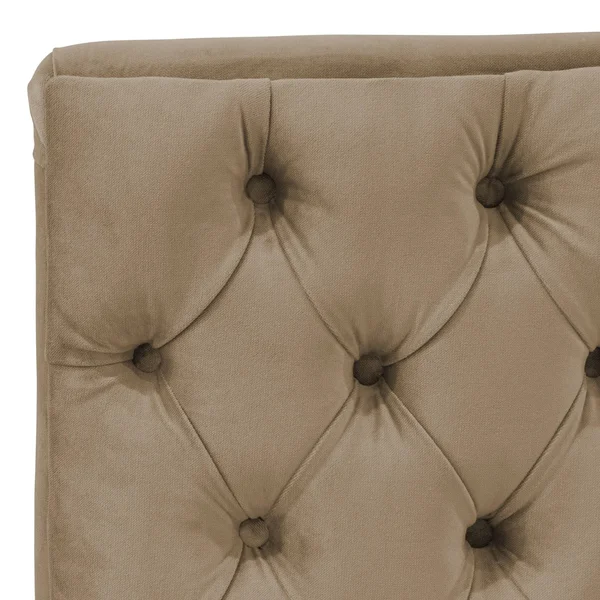 Aster Diamond Tufted Back Counter Stool Tan Velvet - Cloth & Co.