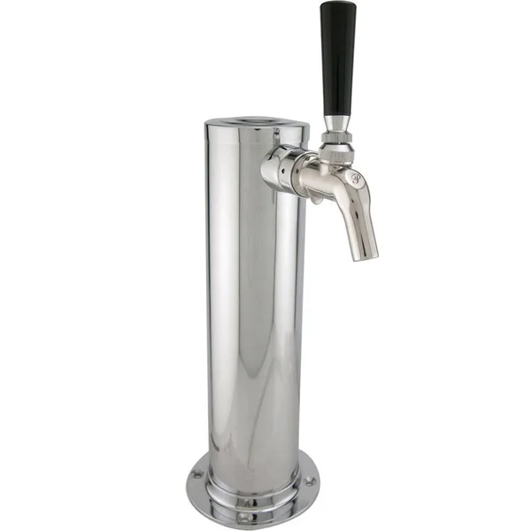 Kegco DT1F-630SS Single Tap Stainless Steel Beer Tower with Perlick 630SS Stainless Faucet